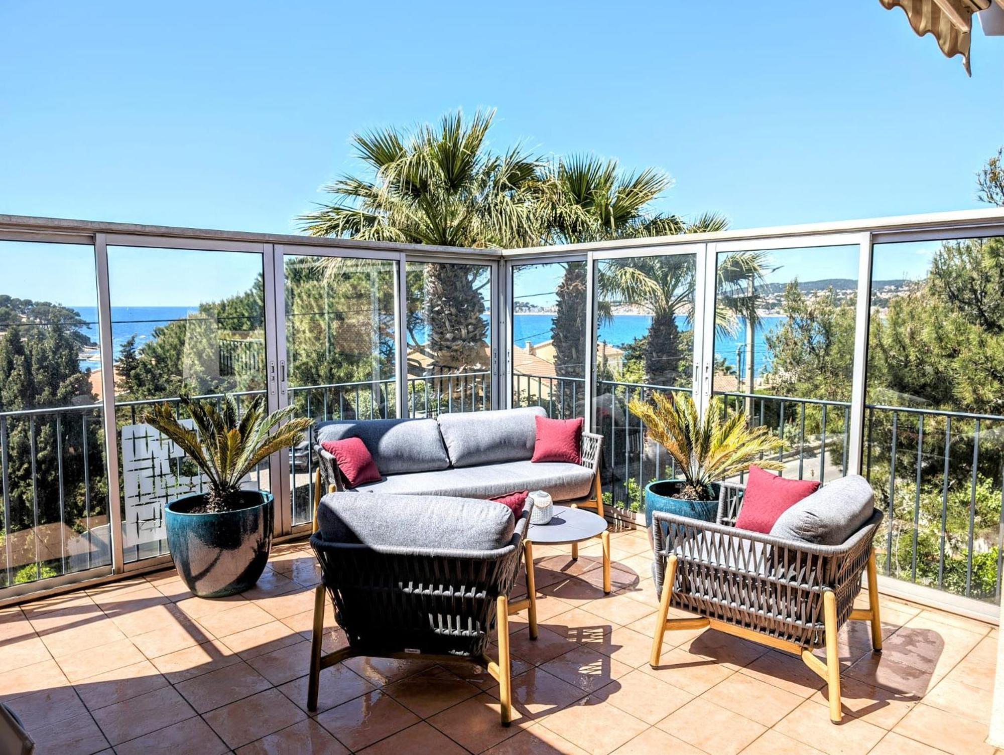 Vue Mer Grande Terrasse Plage A 2 Min A Pieds Sanary-sur-Mer Buitenkant foto